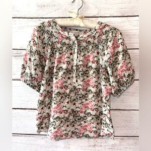 LOFT Women's Floral Blouse Size XS - office Church Business Summer Lightweight